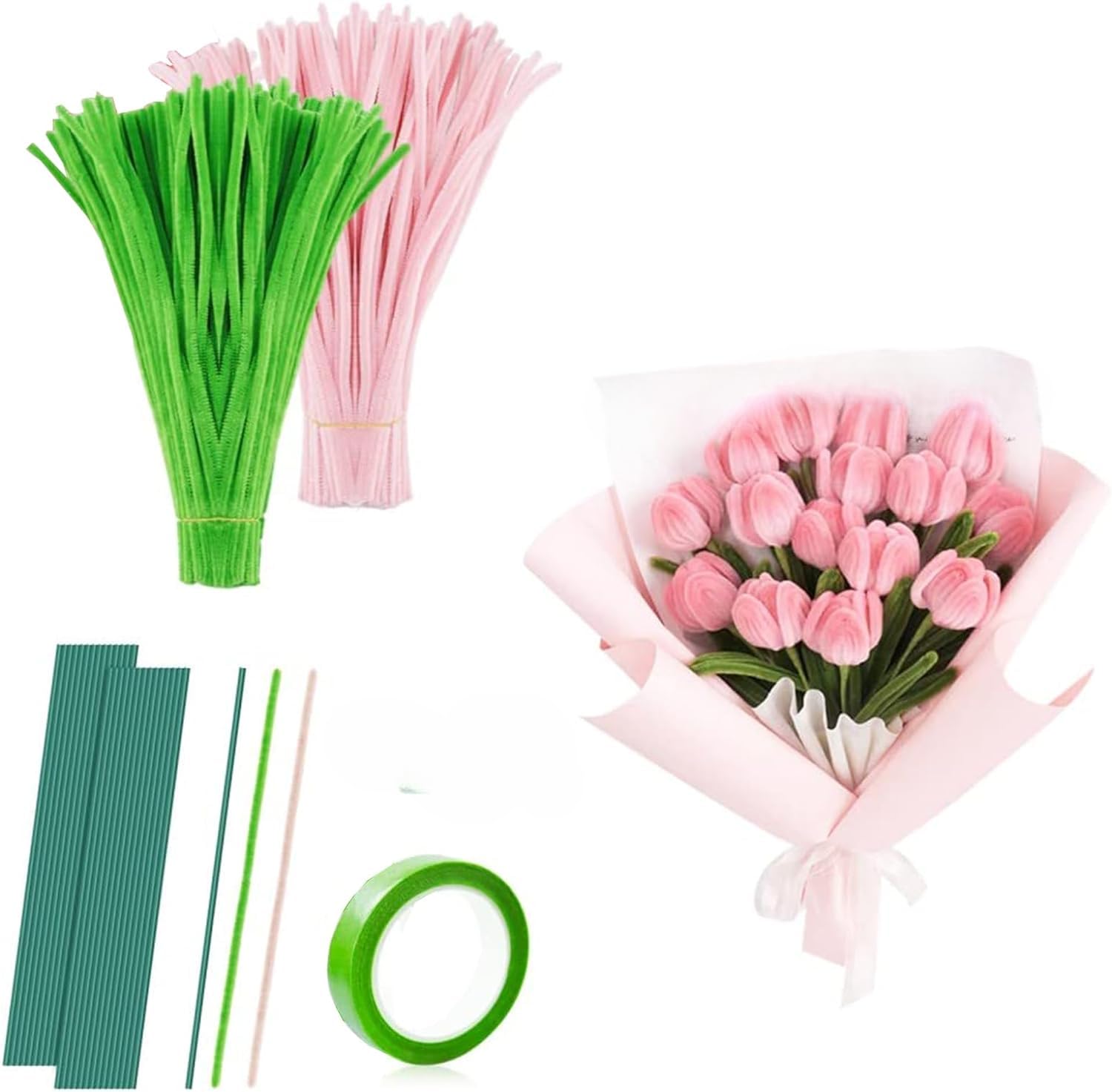 Amazon.co.jp: 手芸モール 工作モール カラーモール 骨格モール